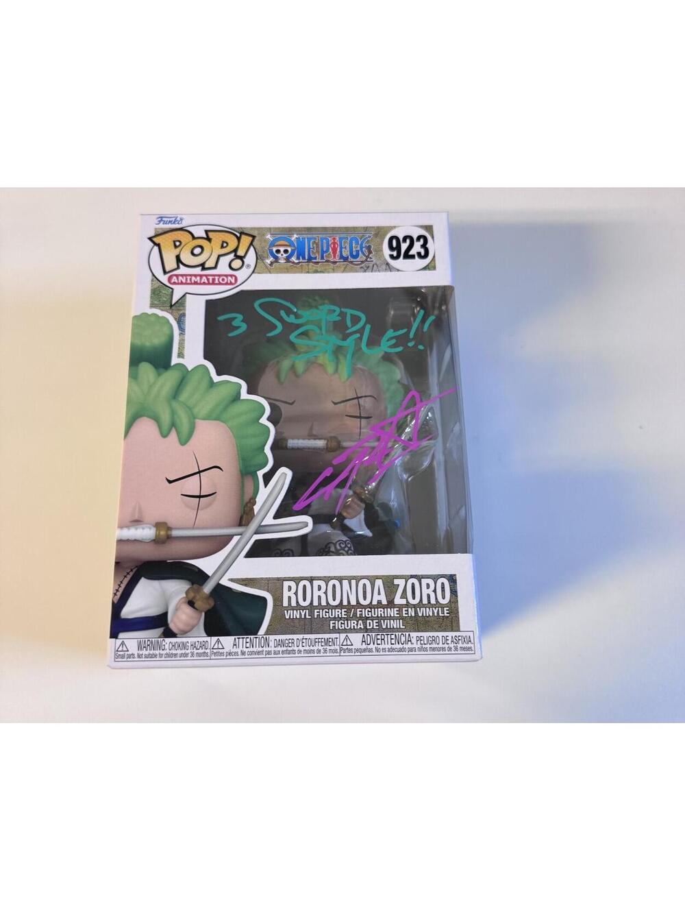 Funko Pop! One Piece Roronoa Zoro Chris Sabat Signed JSA COA #923 + Case